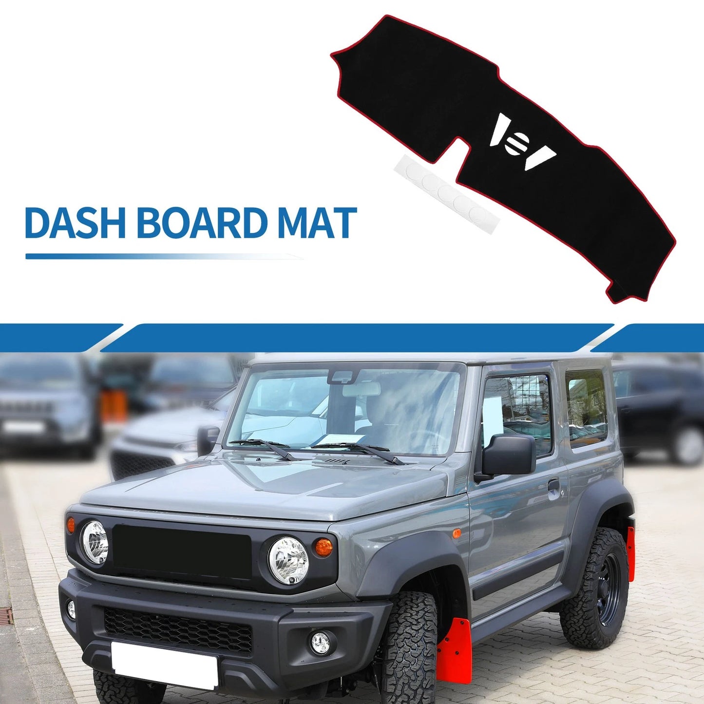 Dashboard Dash Cover Mat for BMW X5 Sun Protector Pad Black Red (2023-2024)