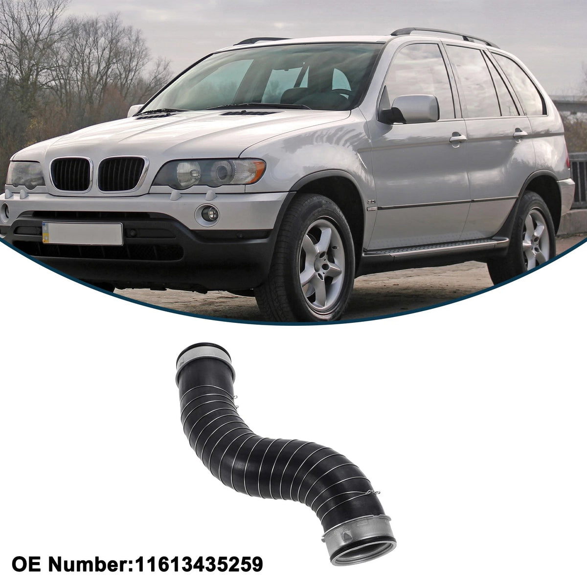 Radiator Hose for BMW X3 E83 Inflating Tube Black (2006-2010)