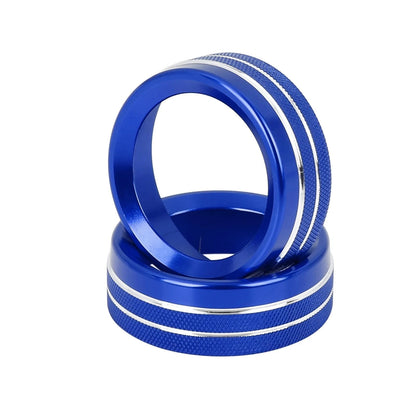 3 x Blue AC Climate Control Ring Knob Trim Cover for Dodge Challenger & Ram