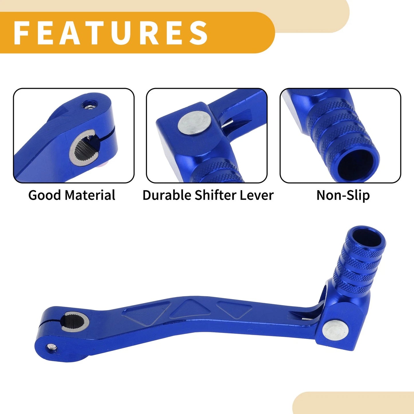 Folding Motorcycle Gear Shifter Lever for Apollo BBR Blue