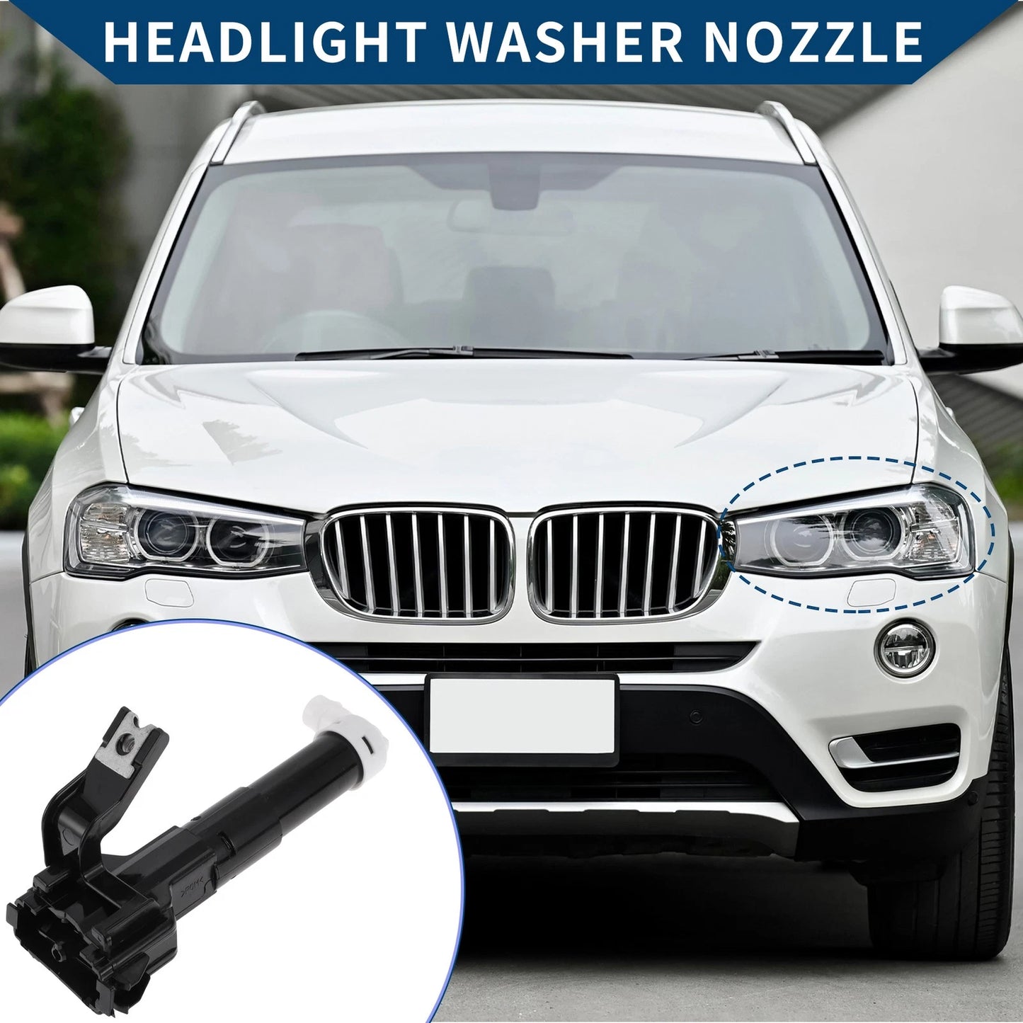 Driver Side Headlight Washer Nozzle for Toyota Land Cruiser (2008-2021)
