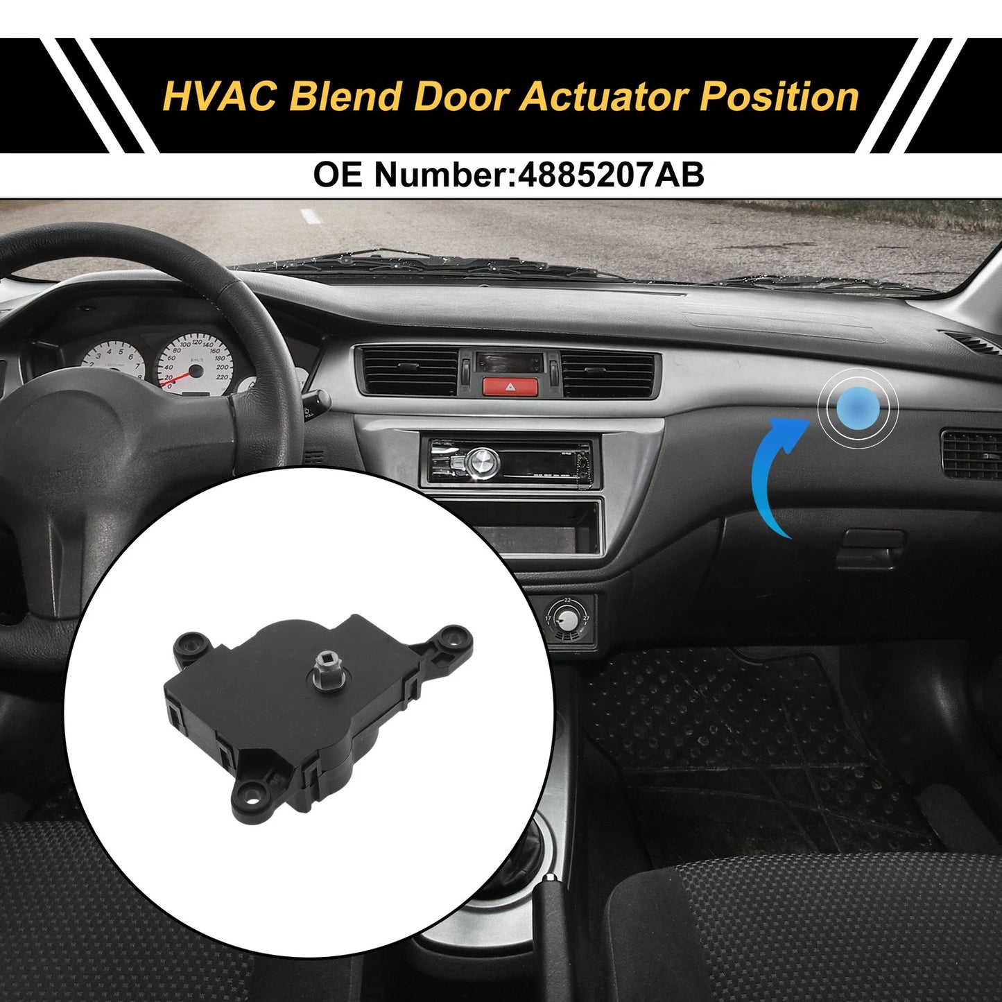 HVAC Heater Blend Door Actuator for Chrysler Sebring (2001 - 2006)