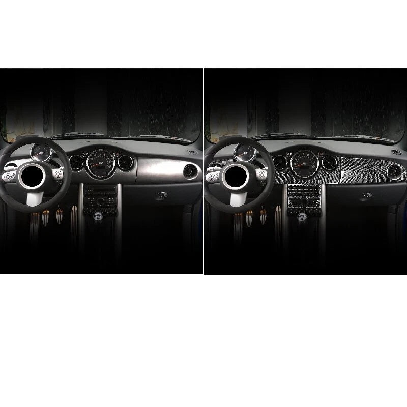 Real Carbon Fiber Interior Center Console Trim for Mini Cooper R53 2005-2006