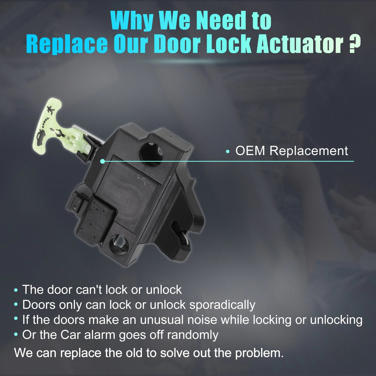 Rear Liftgate Door Lock Actuator Motor for Toyota Camry (2007–2011)