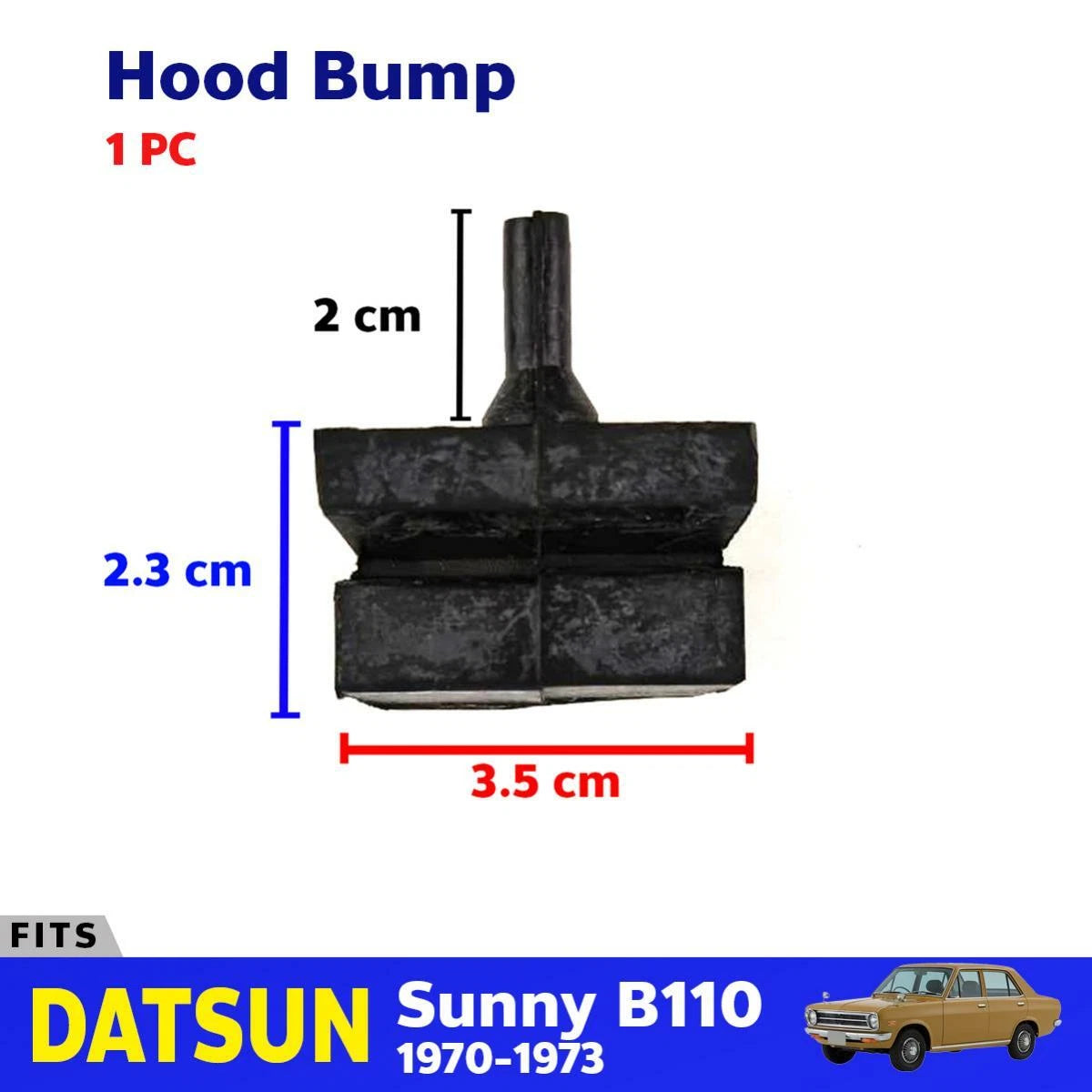Bonnet Hood Bumper Rubber Support Fits Datsun 1200 Sunny B110 4D Sedan 1970-73