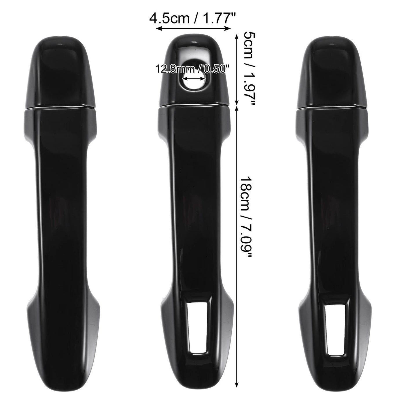 4 x Black Exterior Door Handles for Subaru Impreza Sedan Hatchback (2008-2011)