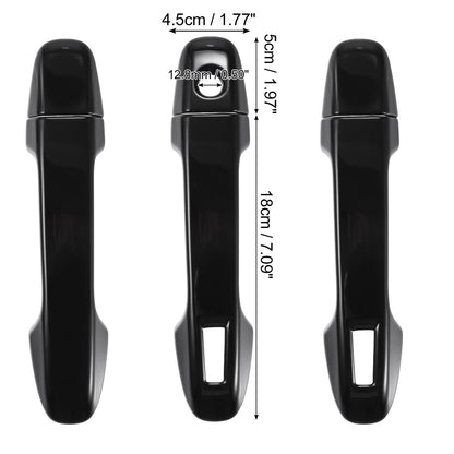 4 x Black Exterior Door Handles for Subaru Impreza Sedan Hatchback (2008-2011)