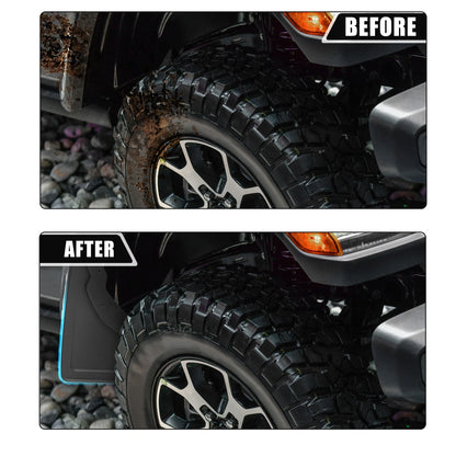 Mud Flaps Splash Guards for Ford Bronco Sport Black 1 Set (2021-2023)