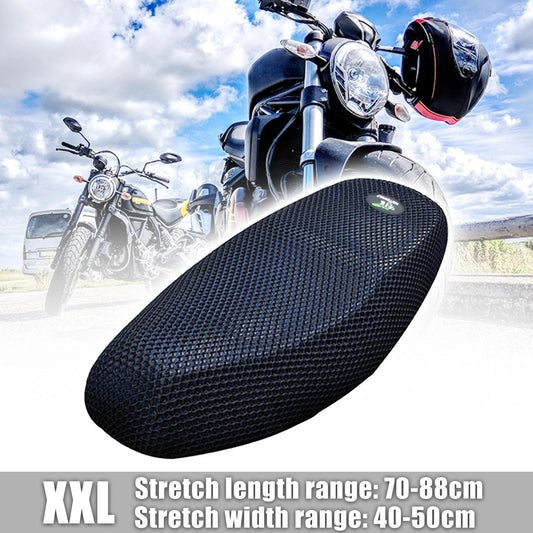 Seat Cover / XXL / for Motorcycle/Moped Breathable Mesh Cushion Black Blue