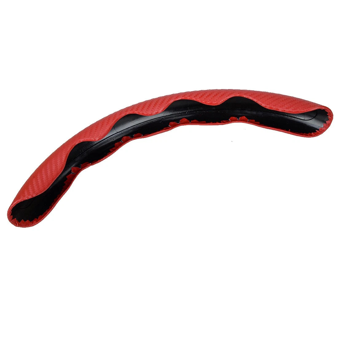 Red Carbon Fiber Steering Wheel Non-Slip Cover Protector for Car