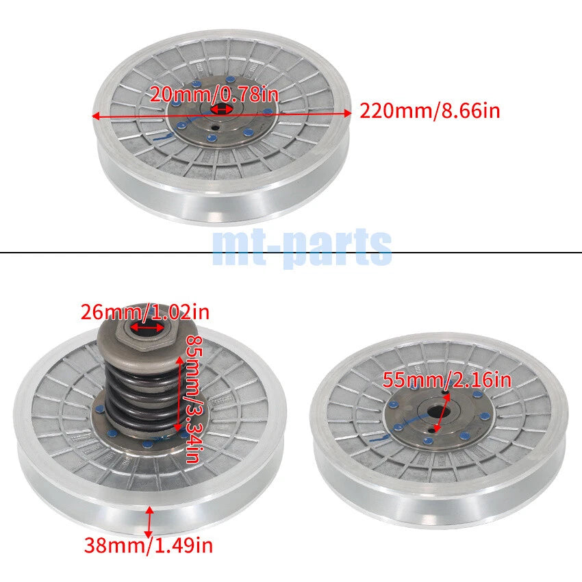 CVT Secondary Clutch Drive Assembly for Excalibur UTV 700-4 700-5 (2005-2008)