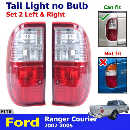 Tail Lights Lens Cover Rear Lamp Housing L+R Fits 2002-05 Ford Ranger Ute Truck