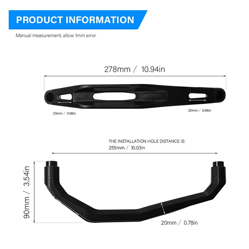 Rear Seat Hand Grab Bar Rail for Yamaha Tenere 700 (2019-2022)