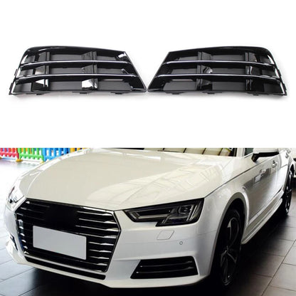 Front Bumper Fog Light Grille Covers 2 x Lower L + R for AUDI A4 B9 (2016-2018)