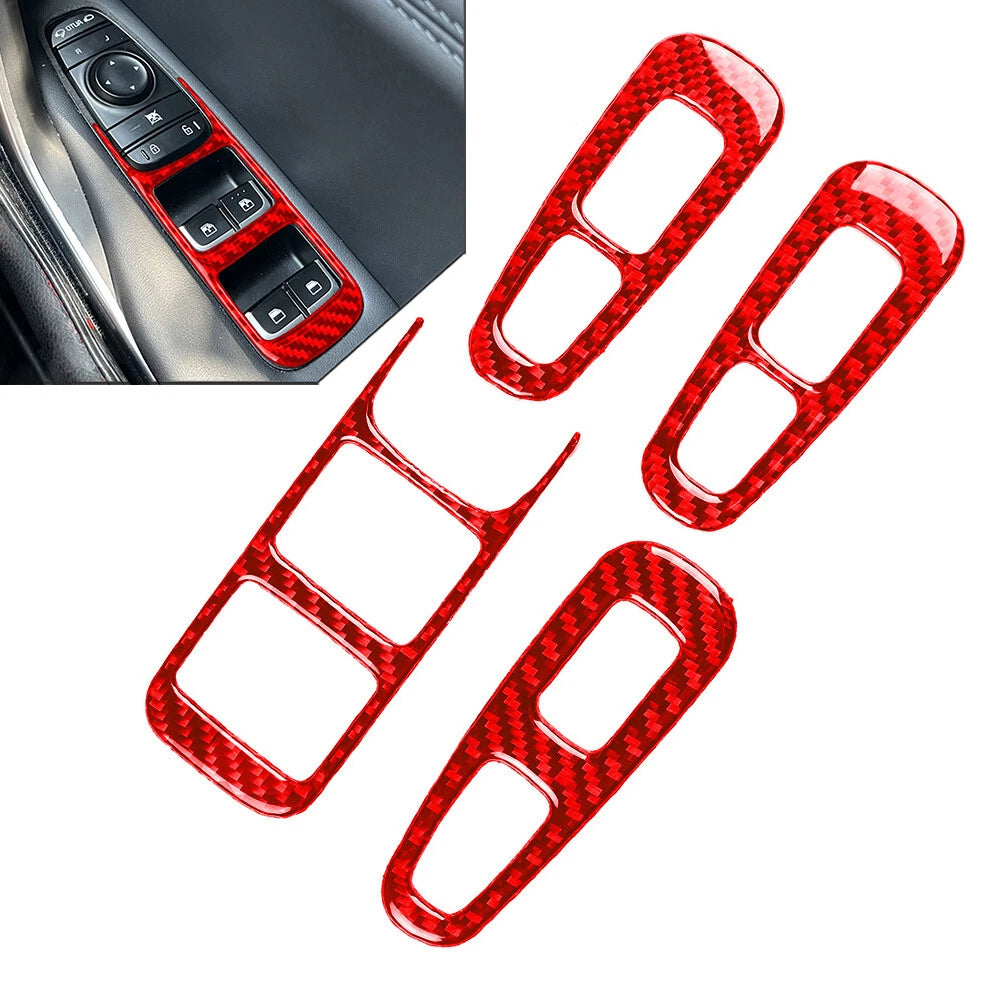 Window Lift Switch Cover Trim for Kia Stinger (2018-2023) Red