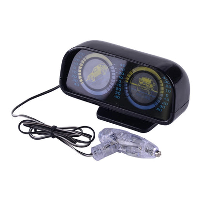 12V Car SUV Angle Tilt Inclinometer Balancer Backlight Slope Meter