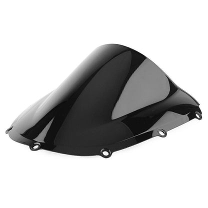 Black Windshield Windscreen Double Bubble for Honda CBR954RR (2002-2003)