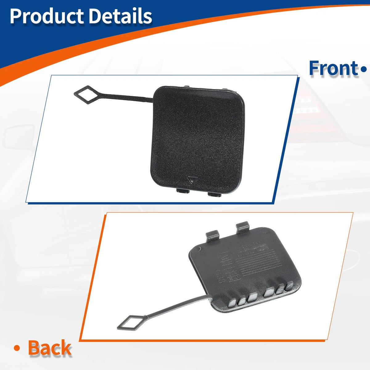 Rear Right Bumper Tow Hook Cover for BMW 530i 540i Light Gray