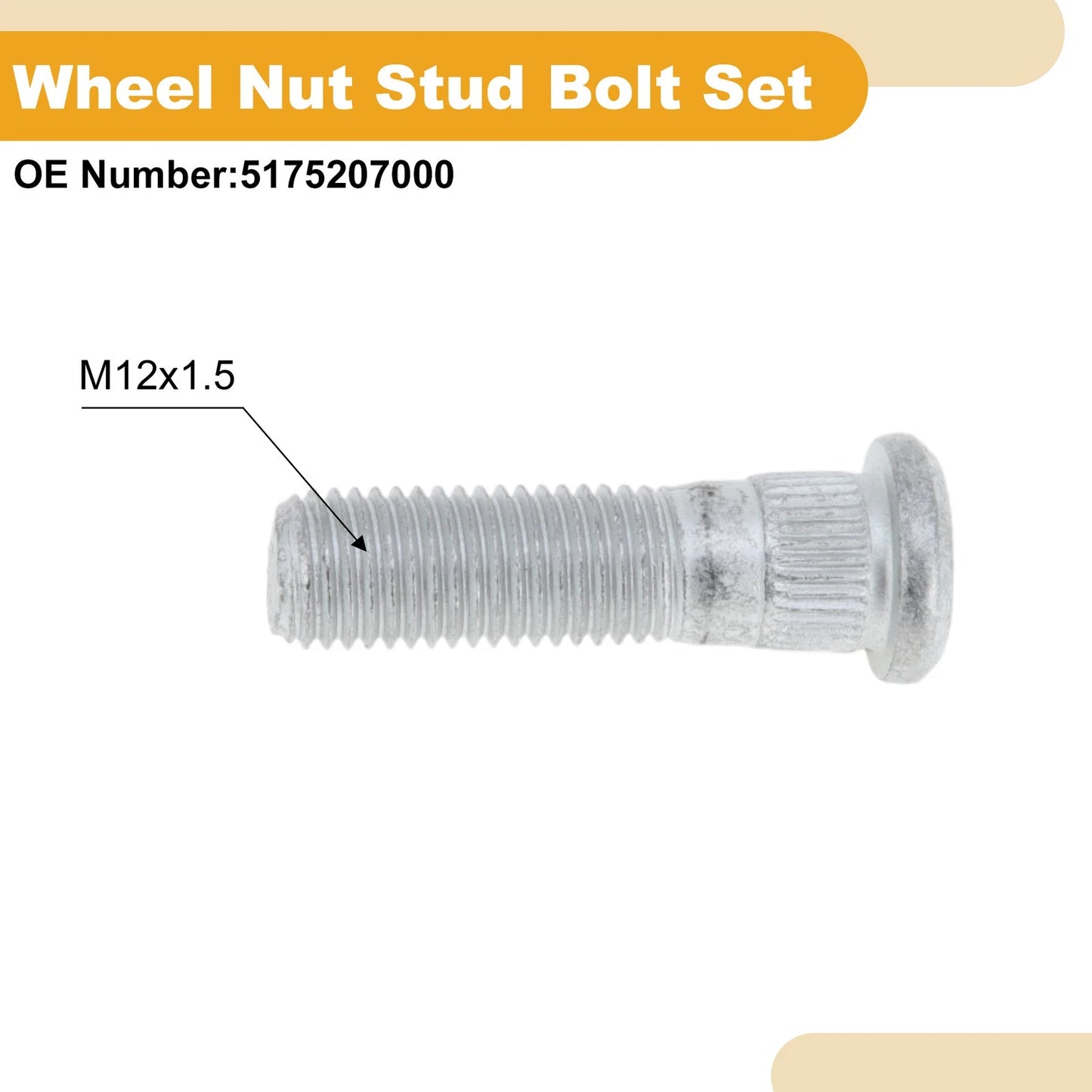 10 x M12x1.5 Wheel Lug Studs for KIA K2 (2011-2017)