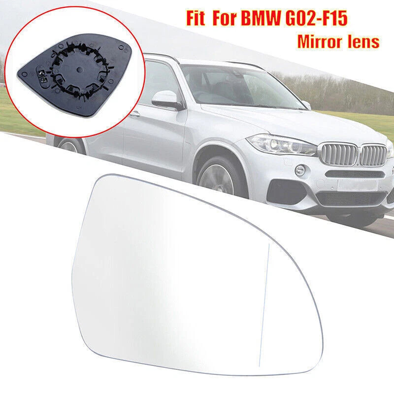 Heated Right Side Door Mirror Glass for BMW F25 F26 F15 F16 F30 F31 (2010-2023)