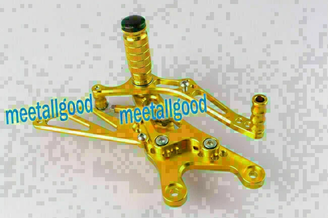 CNC Adjustable Racing Rearset Footpegs for Yamaha YZF R1 (2004-2006) Gold