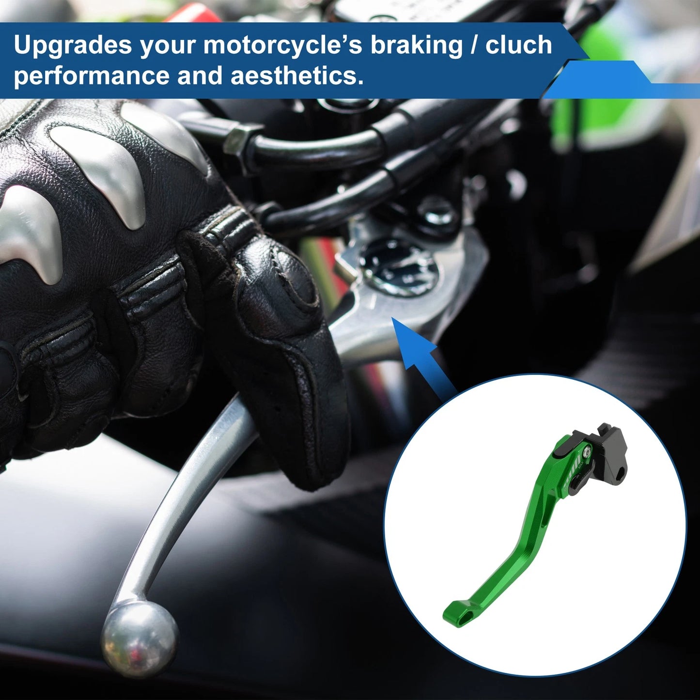 Adjustable Short Brake Clutch Levers for Kawasaki ZX6R ZX-6R 636 Green