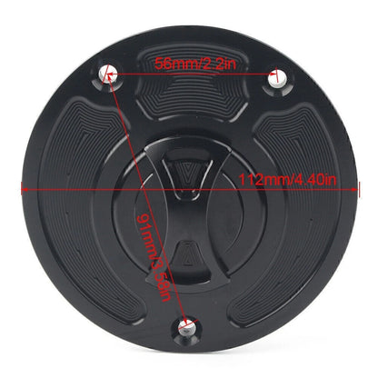 Keyless Fuel Gas Tank Cap Cover for Kawasaki ZX10R ZX9R (2004-2023)