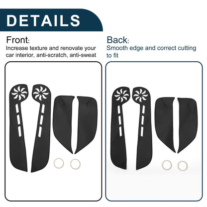 Car Door Anti Kick Pad Sticker Protector for Honda Civic (2000-2009) Black