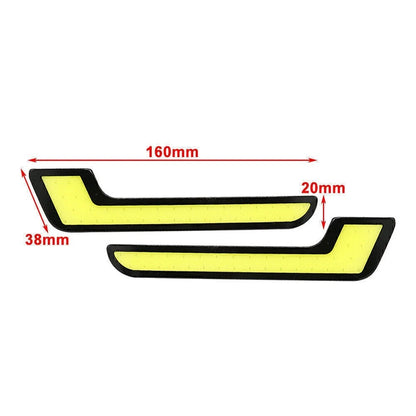 12V L Shape COB White LED Daytime Running Lights for Car (No Year Specified)