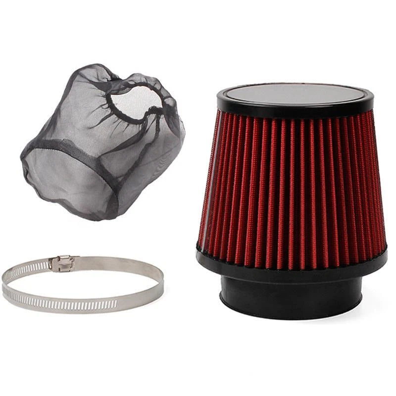 4" Universal Round Cone Air Filter with Clamp for Car