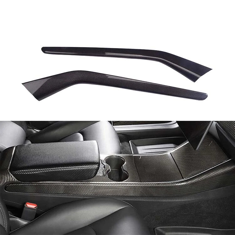 Real Carbon Side Center Console Panel Cover Trim fit For Tesla Model 3