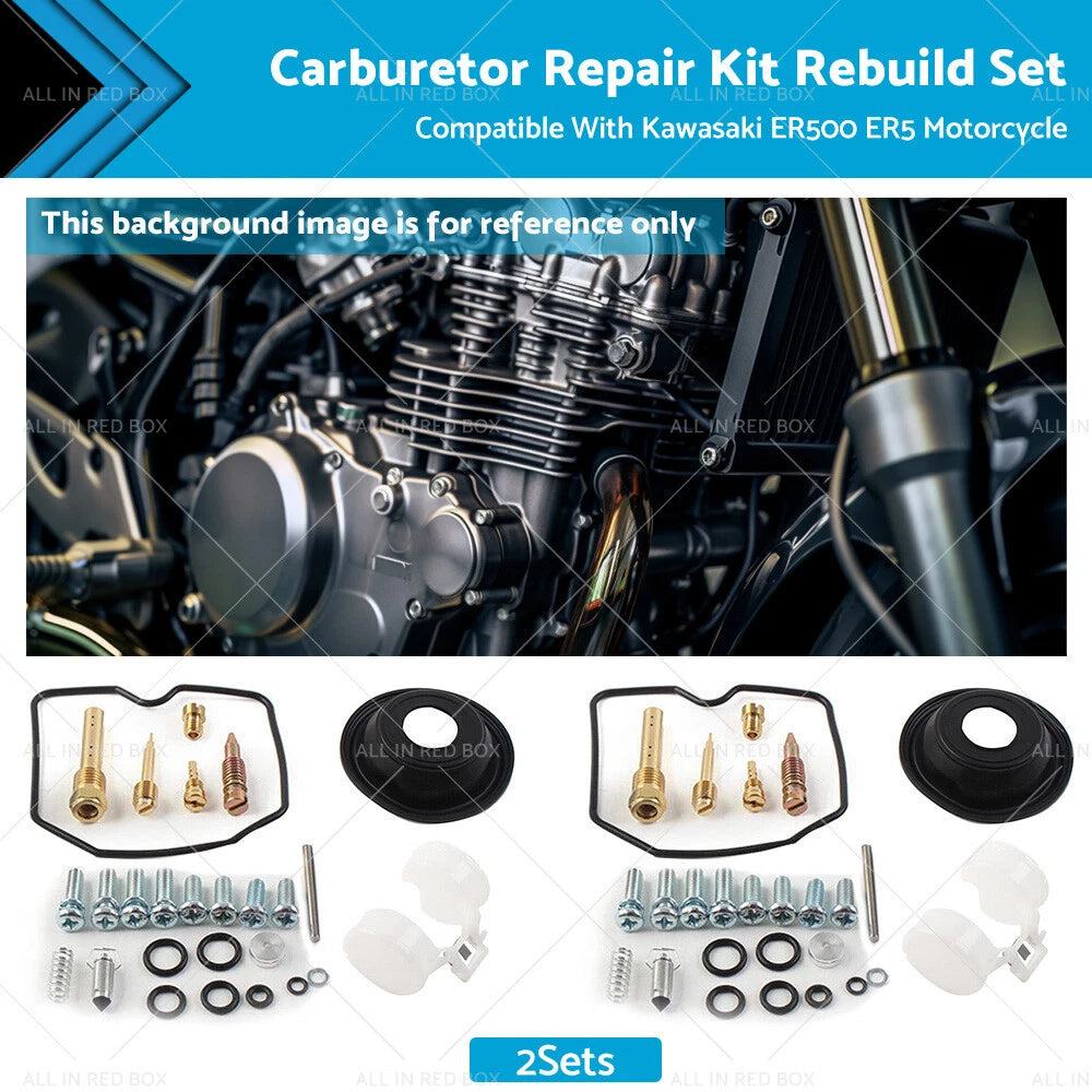 Carburetor Repair Rebuild Kit for Kawasaki ER500 ER5 (1998-2005)