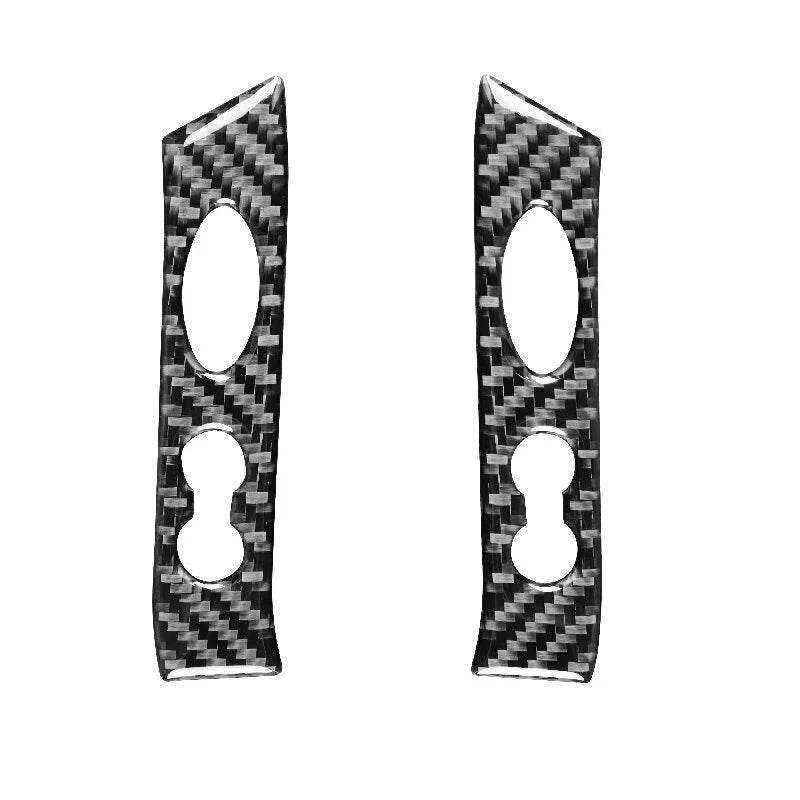 Carbon Fiber Steering Wheel Button Cover Trim for Mini Cooper 2002-2004