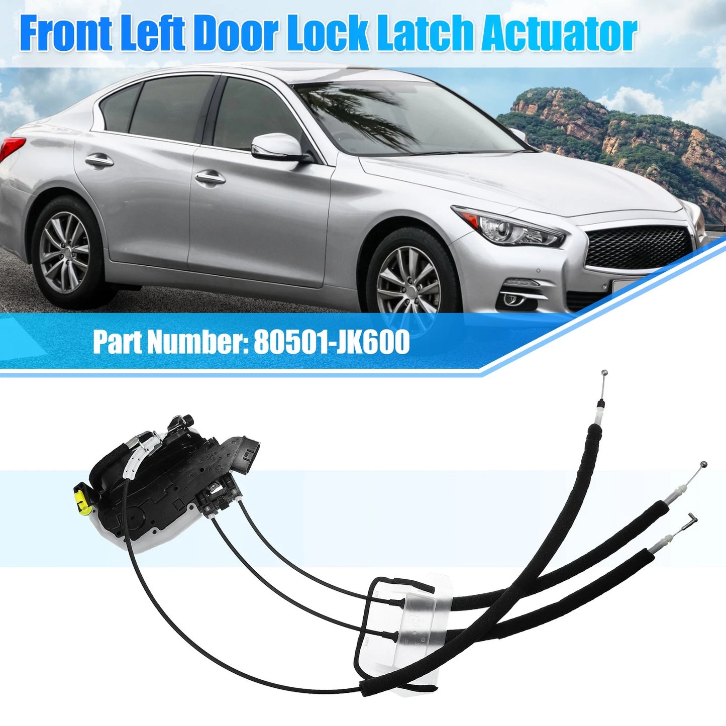 Power Door Lock Actuator Motor Front Left for INFINITI Q40