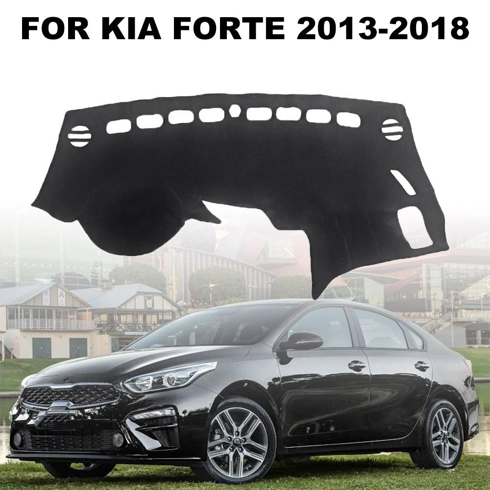 Anti-Slip Dashboard Cover Sun Cover Mat Interior Pad for Kia Forte (2013–2018)