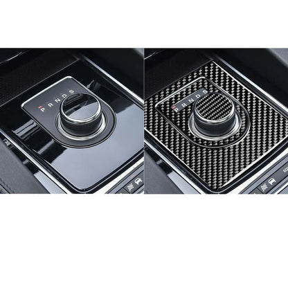 Soft Carbon Fiber Console Gear Shift Panel Cover Trim for Jaguar F-pace X761
