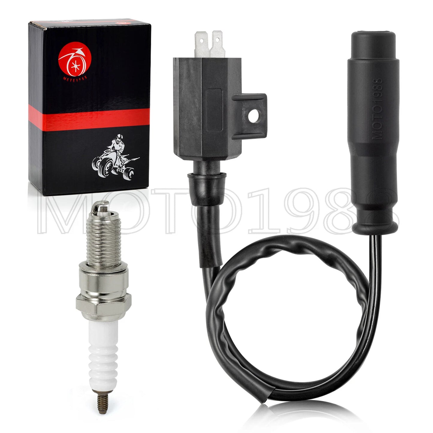 Ignition Coil + Spark Plug + Cap 4x4 for Kawasaki Teryx 750 (2008–2013)