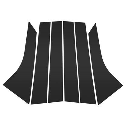 6pcs Door Pillar Window Trim for Ford Focus (2008-2011) Black