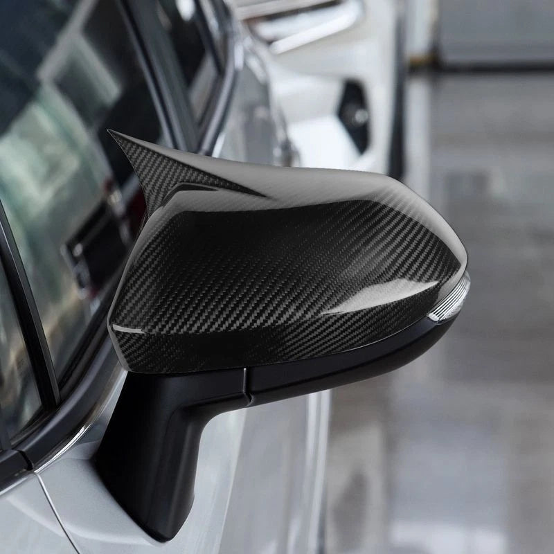 Real Carbon Fiber Adhesive Mirror Shell Cover Trim for Toyota Corolla 2019-2021