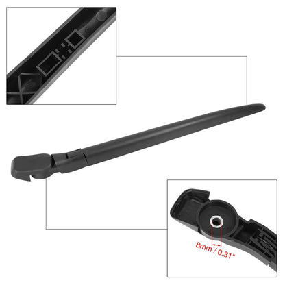 Rear Windshield Wiper Blade Arm Set 375mm for Porsche Cayenne GTS (2002-2010)
