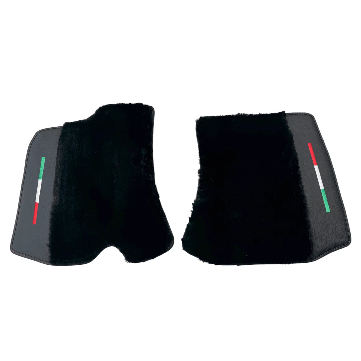Black Sheepskin Floor Mats for Ferrari Roma (2021-2023)