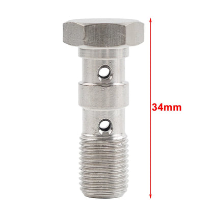 Stainless Double Banjo Bolt 3/8x24 AN3 Brake Adaptor for Car Model