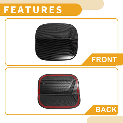 Fuel Tank Door Cap for Honda Civic 2022-2025 Carbon Fiber Black