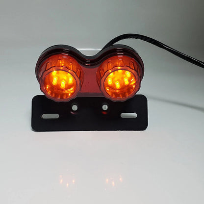 Integrated Tail Light for Motor - Dual Turn Signal Brake License Plate Lamp