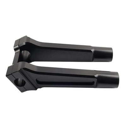 8" Pullback Handlebar Risers Clamp Black for Harley Softail Dyna (2000-2023)