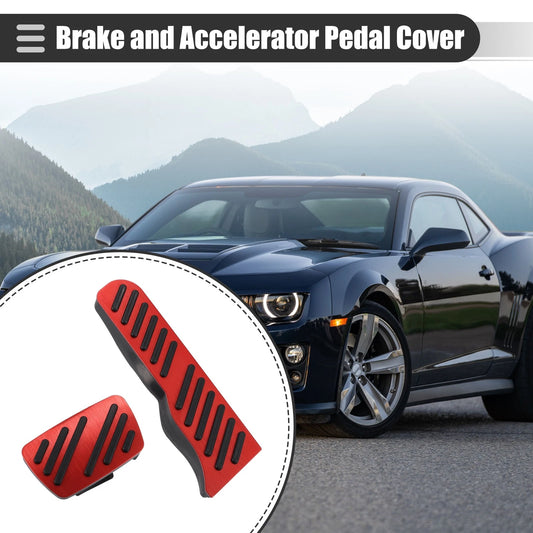 1 Set Brake Pedal Covers for Chevrolet Camaro (2016-2022) Black Red