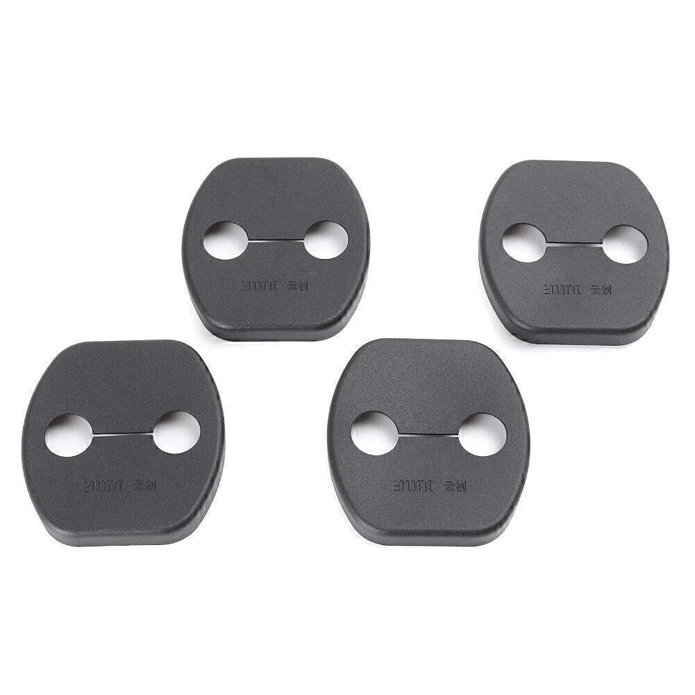 Door Lock Cover Pad Guard Protector Black for Nissan Qashqai (2008-2011)