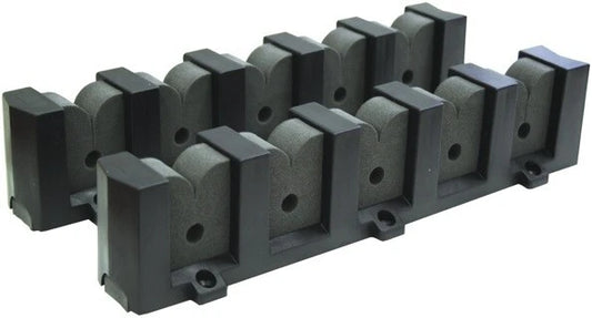 5 Rod Holder Horizontal Rack for Boat Fishing Marine Storage Black Plastic