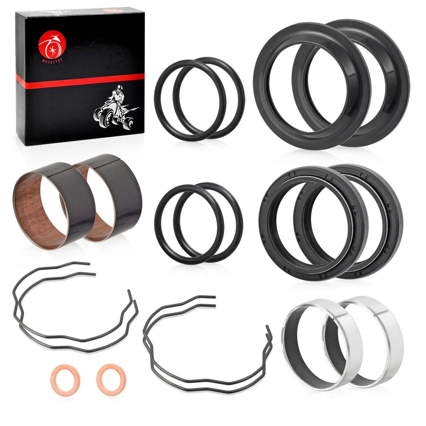 Fork Bushing Dust Oil Seal for Yamaha V-Star 650/950/1100/1300 MT07 XSR700 (2002–2023)
