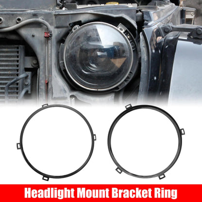7" Round Headlight Mounting Bracket Rings for Jeep Wrangler JK (2007-2017)